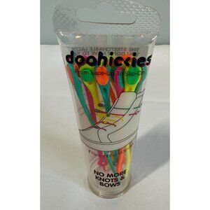 Doohickies Tie Free Shoe Laces Stretchy One Size Neon Rainbow Colors NEW